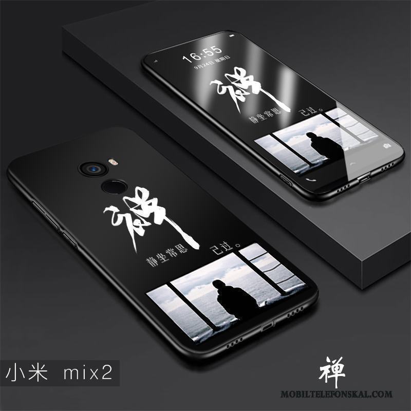 Mi Mix 2 Kreativa Silikon Svart Fallskydd Mjuk Skal Telefon Trend