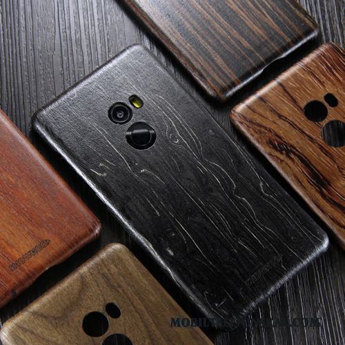 Mi Mix 2 Liten Fodral Trend Varumärke Wood Skal Telefon Trä Svart