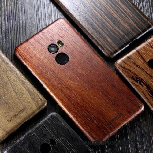 Mi Mix 2 Liten Fodral Trend Varumärke Wood Skal Telefon Trä Svart