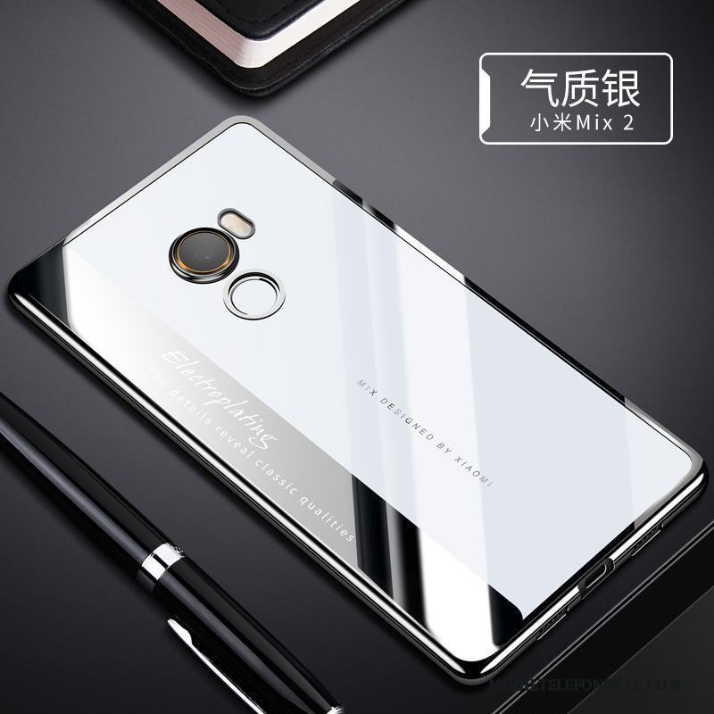 Mi Mix 2 Personlighet Skal Fallskydd Silver Telefon Mjuk Fodral