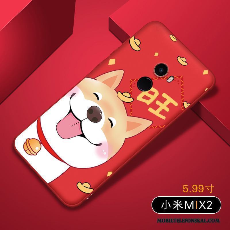 Mi Mix 2 Skal Personlighet Röd Liten Mjuk Skydd Kreativa Par