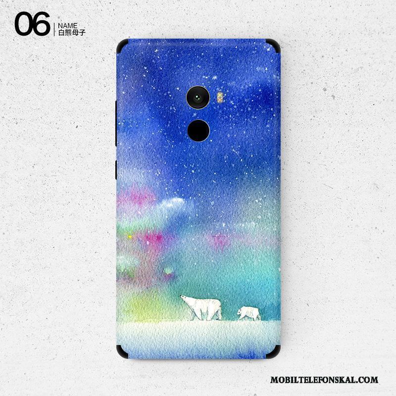 Mi Mix 2 Skydd Skal Mobil Telefon Bakre Omslag Kreativa Färg Skärmskydd Film