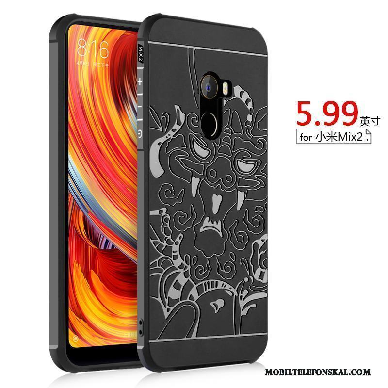 Mi Mix 2 Skydd Skal Telefon All Inclusive Fodral Liten Nubuck Silikonskal