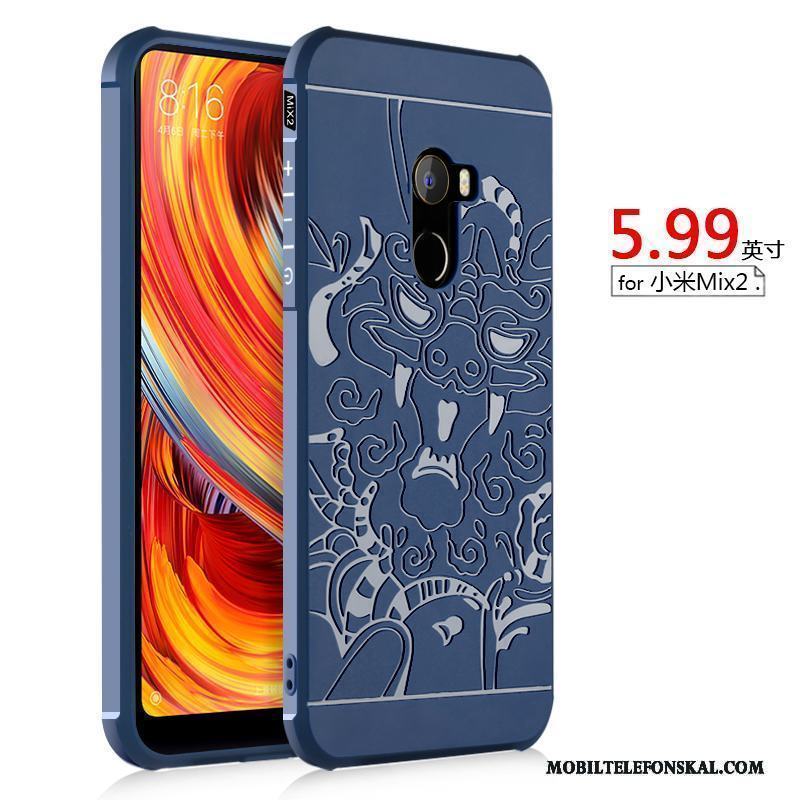 Mi Mix 2 Skydd Skal Telefon All Inclusive Fodral Liten Nubuck Silikonskal