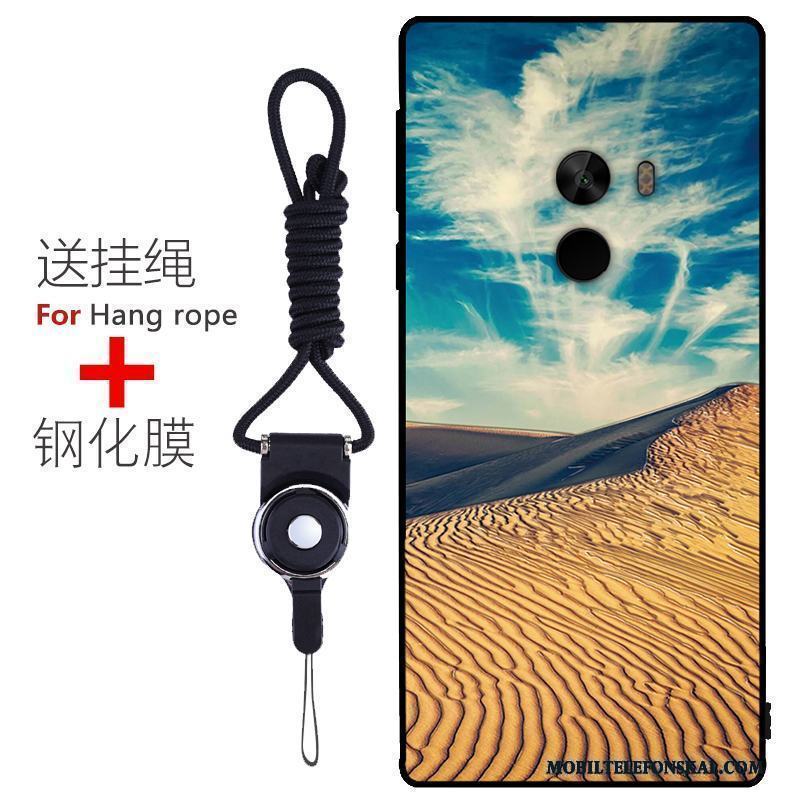 Mi Mix 2 Skydd Skal Telefon Nubuck Mönster Fodral Silikon