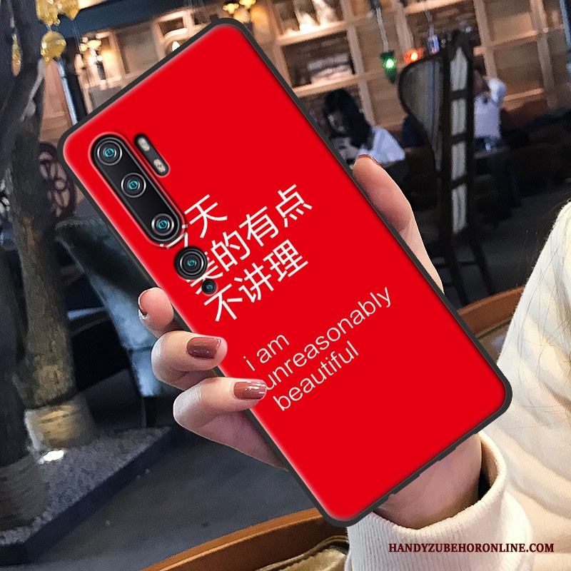 Mi Note 10 Net Red Fodral Skal Telefon Mjuk Liten Svart Kreativa
