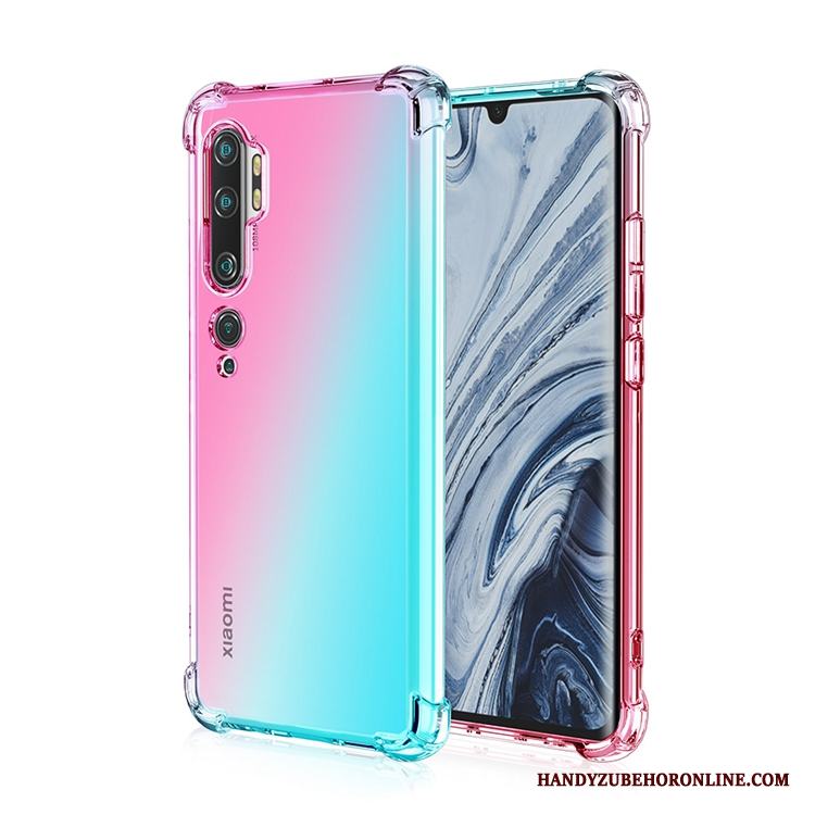 Mi Note 10 Skal Fallskydd Gradient Liten Rosa All Inclusive Regnbåge Silikon