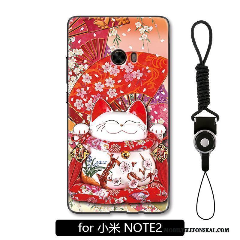 Mi Note 2 Katt Kreativa Liten Lättnad Skal Telefon Rosa Fallskydd