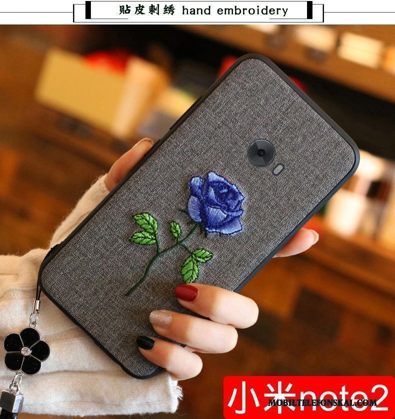 Mi Note 2 Skal Fodral Broderi Skydd Trend Röd Silikon All Inclusive