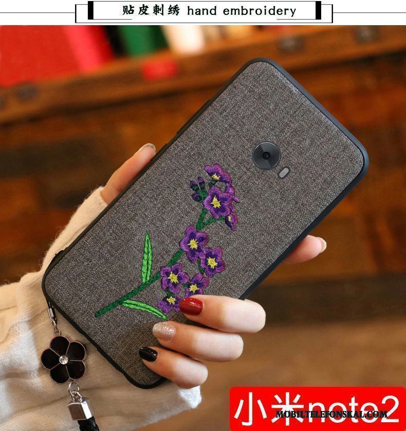 Mi Note 2 Skal Fodral Broderi Skydd Trend Röd Silikon All Inclusive