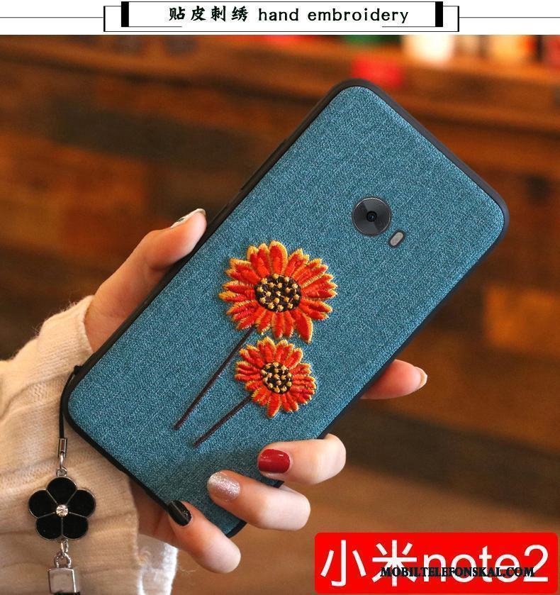 Mi Note 2 Skal Fodral Broderi Skydd Trend Röd Silikon All Inclusive