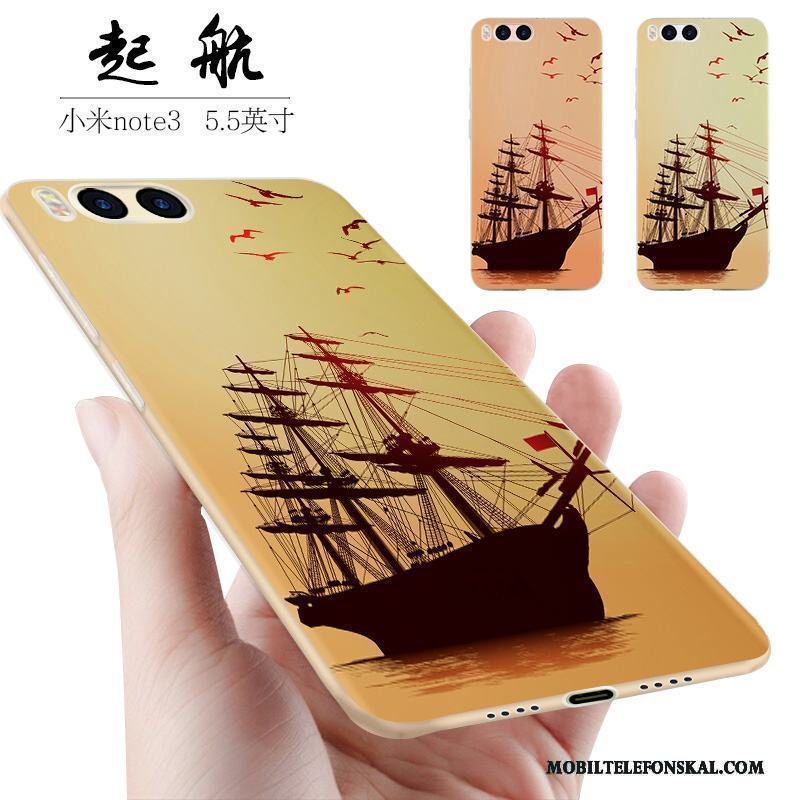 Mi Note 3 Skal Kreativa Gul Trend Fodral Liten Silikon Mjuk