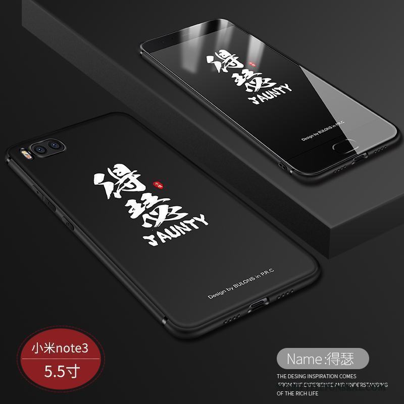 Mi Note 3 Skal Telefon All Inclusive Fallskydd Silikon Personlighet Kreativa Svart