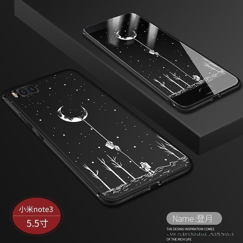 Mi Note 3 Skal Telefon All Inclusive Fallskydd Silikon Personlighet Kreativa Svart