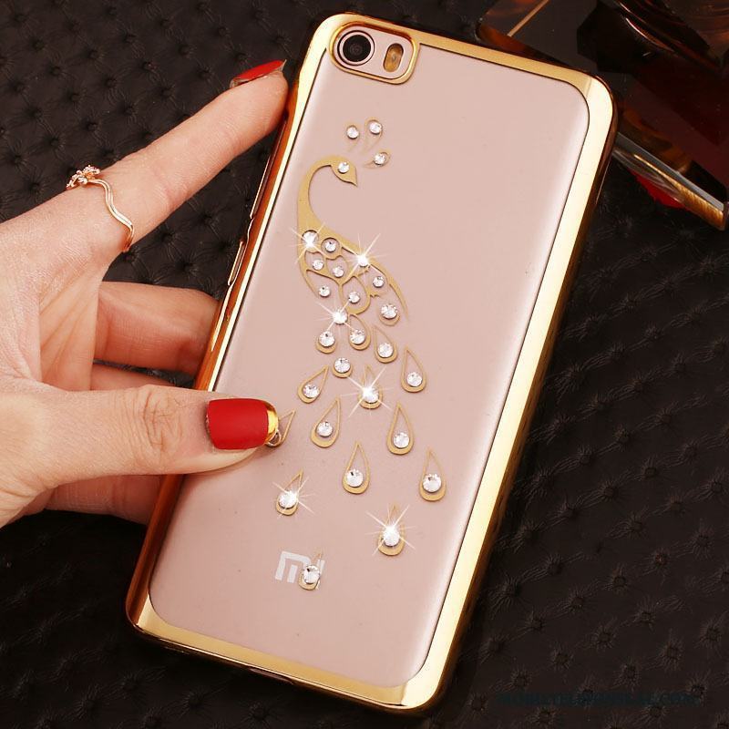 Mi Note Plating Skal Guld Liten Strass Mjuk Telefon