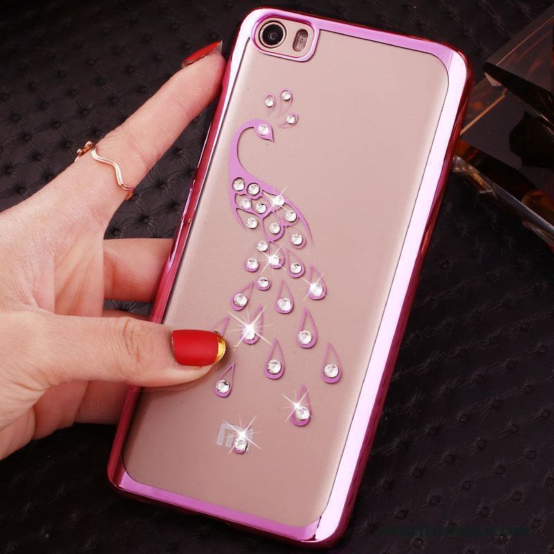 Mi Note Plating Skal Guld Liten Strass Mjuk Telefon