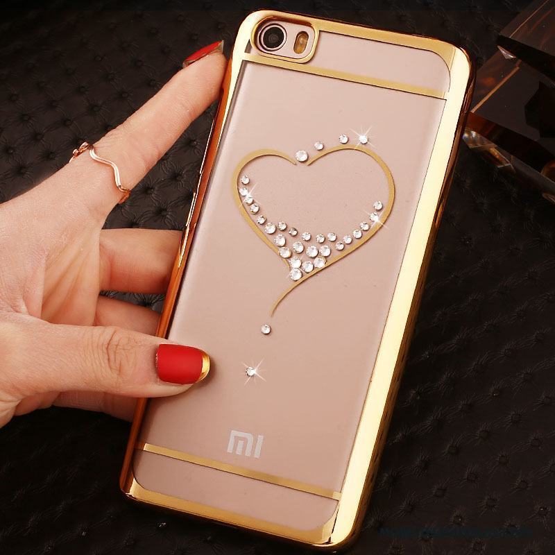 Mi Note Plating Skal Guld Liten Strass Mjuk Telefon