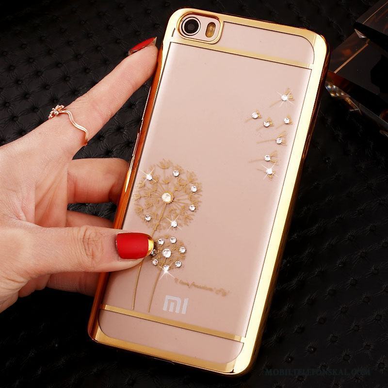 Mi Note Plating Skal Guld Liten Strass Mjuk Telefon