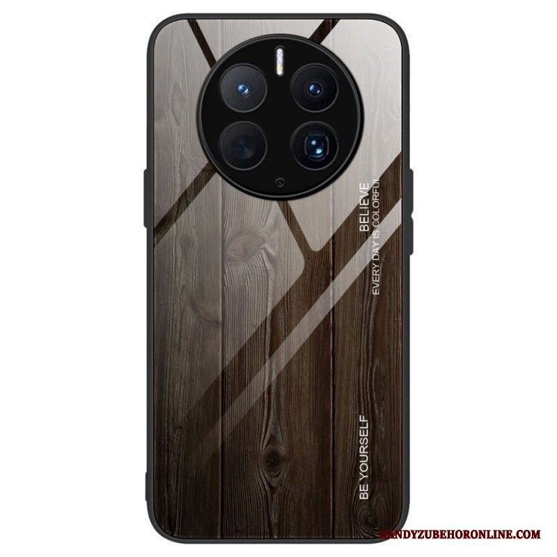 Mobilskal Huawei Mate 50 Pro Trädesign Härdat Glas