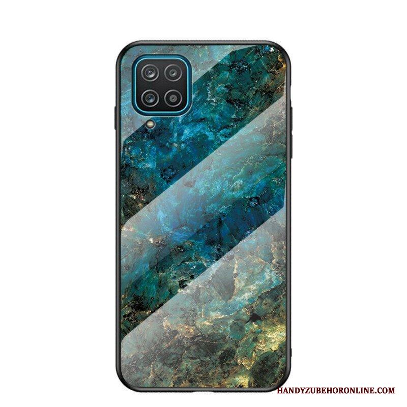 Mobilskal Samsung Galaxy M12 / A12 Premium Färg Härdat Glas