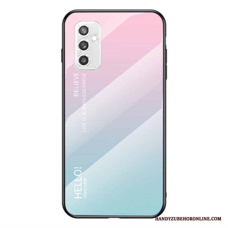 Mobilskal Samsung Galaxy M52 5G Härdat Glas Hej