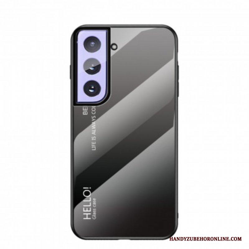 Mobilskal Samsung Galaxy S21 5G Härdat Glas Hej