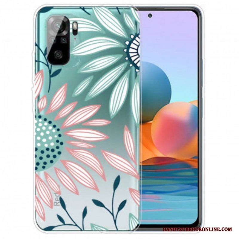 Mobilskal Xiaomi Redmi Note 10 / 10S Transparent En Blomma