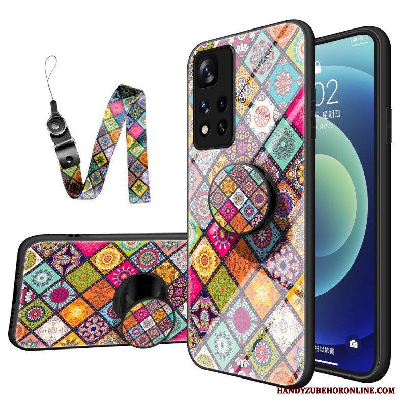 Mobilskal Xiaomi Redmi Note 11 Pro Plus 5G Patchwork Magnetisk Hållare