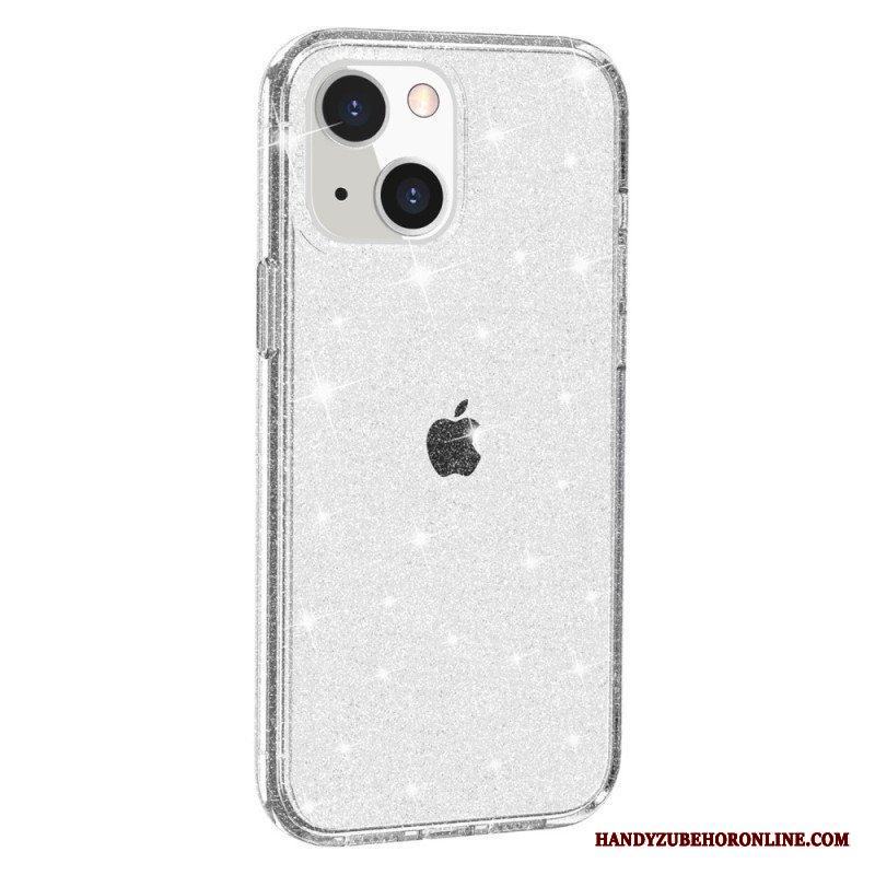 Mobilskal iPhone 15 Plus Transparent Glitter