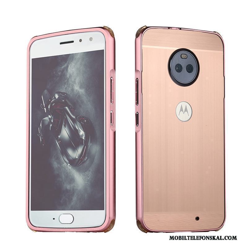 Moto E4 Plus Band Skydd Rosa Guld Skal Mobil Telefon Metall Fallskydd