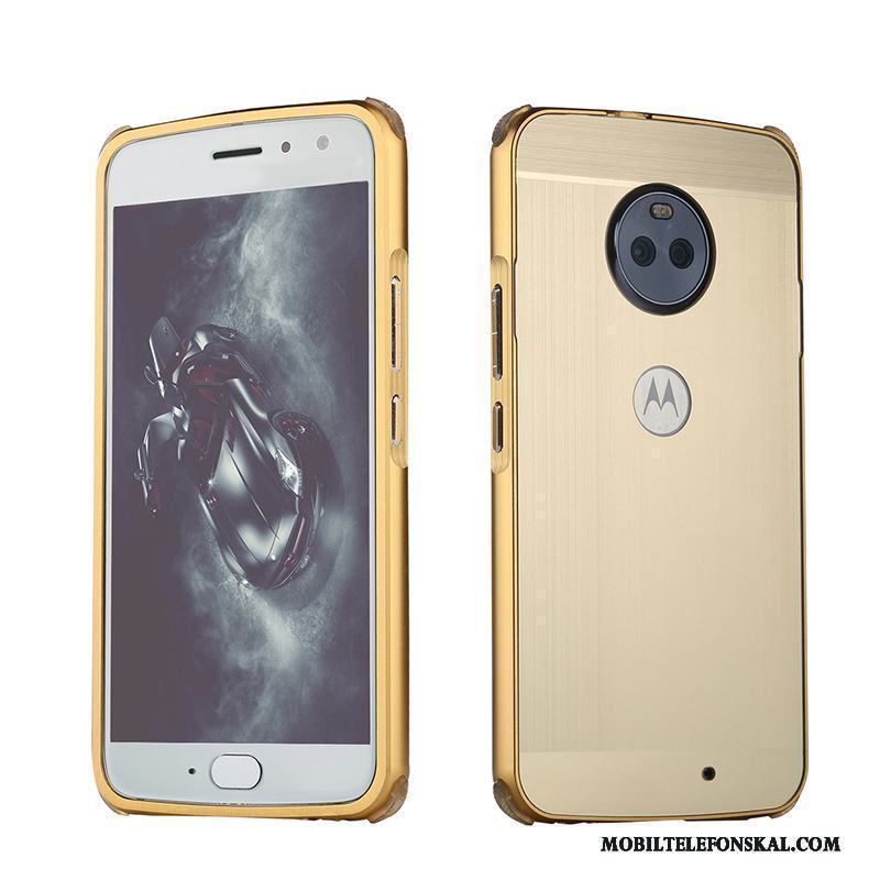 Moto E4 Plus Band Skydd Rosa Guld Skal Mobil Telefon Metall Fallskydd