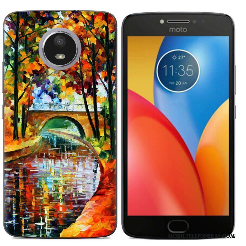 Moto E4 Plus Silikon Mjuk Skal Färg Telefon Mobil Telefon Kreativa