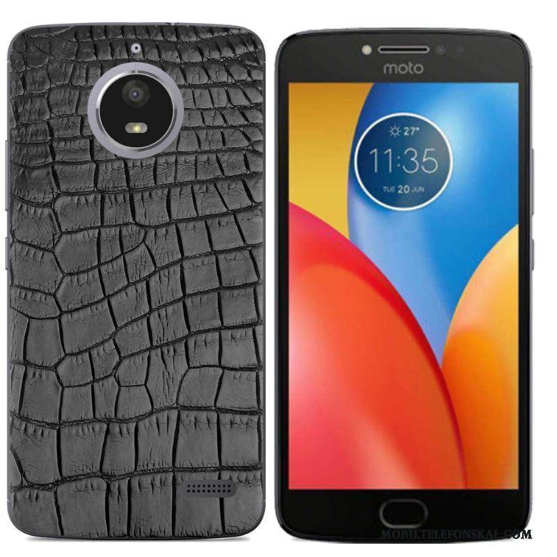 Moto E4 Tecknat Skal Telefon Silikon All Inclusive Mjuk Kreativa Purpur