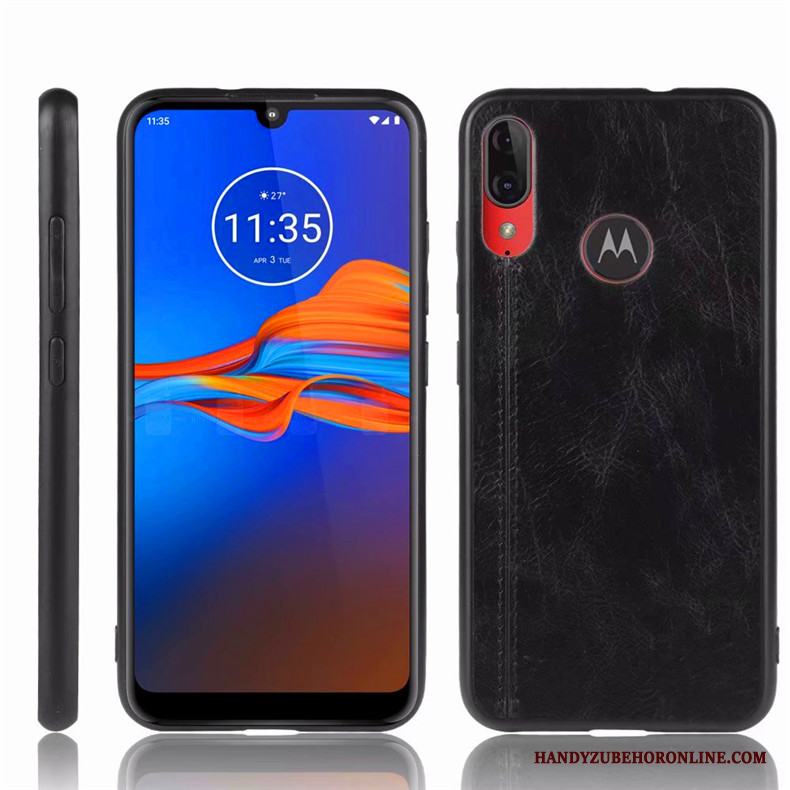 Moto E6 Plus Enkel Fodral All Inclusive Skydd Blå Fallskydd Skal Telefon