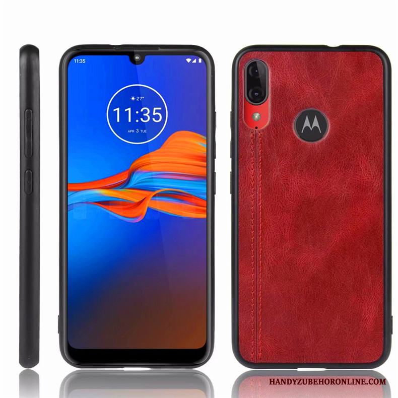 Moto E6 Plus Enkel Fodral All Inclusive Skydd Blå Fallskydd Skal Telefon