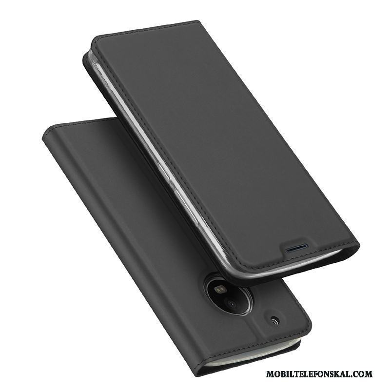 Moto G5 Fodral Magnetic Läderfodral Skal Telefon Kort Skydd Rosa