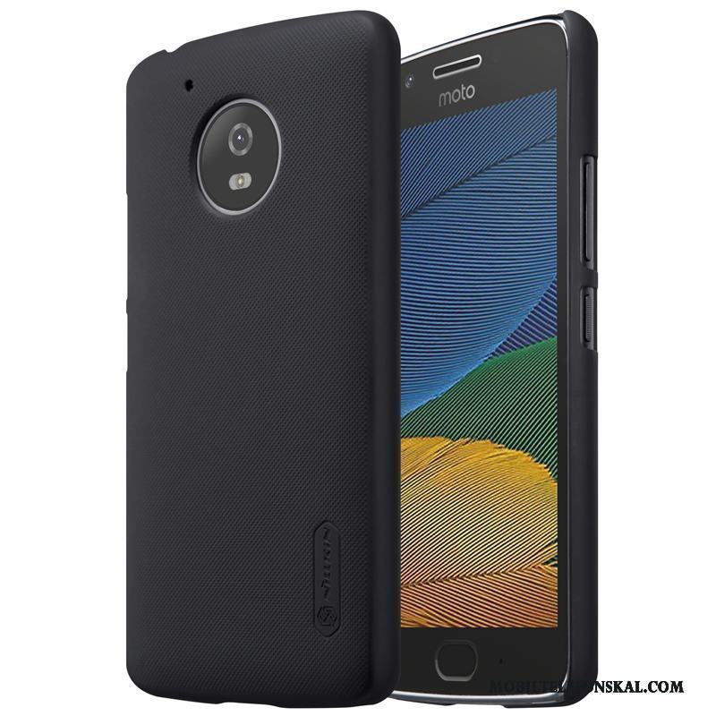 Moto G5 Nubuck Fodral Röd Skal Telefon Mobil Telefon Fallskydd Guld