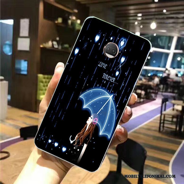 Moto G5 Plus Skal Blå Mjuk Telefon Mobil Telefon Fodral Målade
