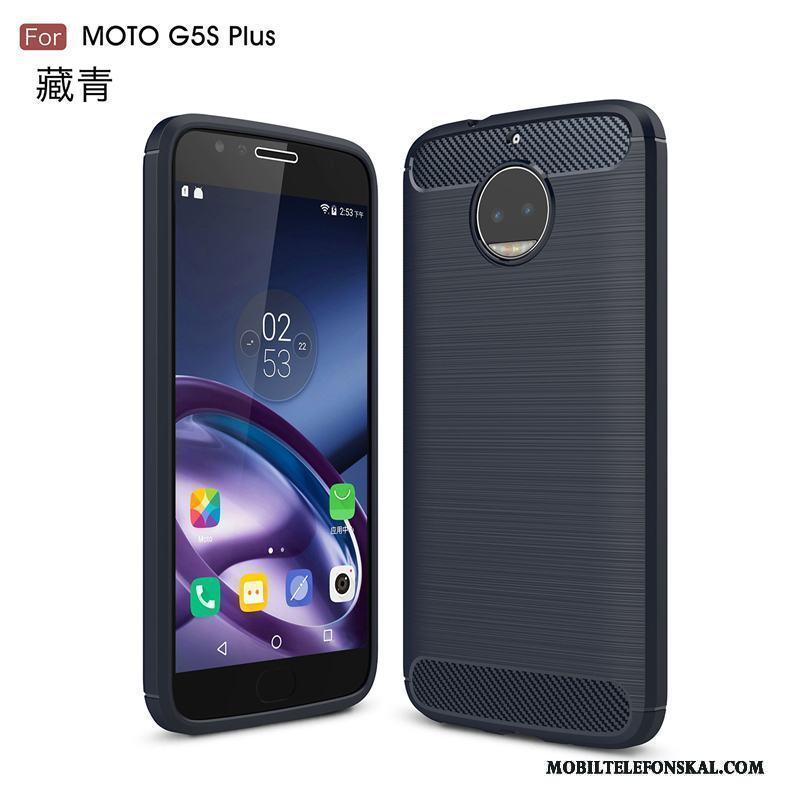 Moto G5 Plus Skal Röd Silke Telefon Skydd Fallskydd