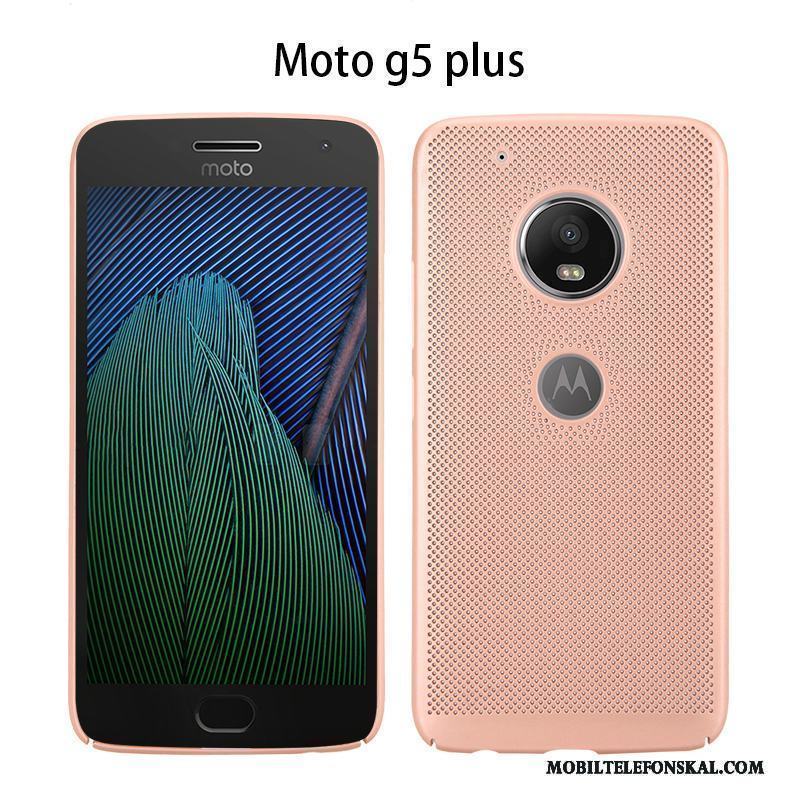 Moto G5 Plus Skal Trend Andningsbar Bra Försäljning Hård Strålande Röd Slim