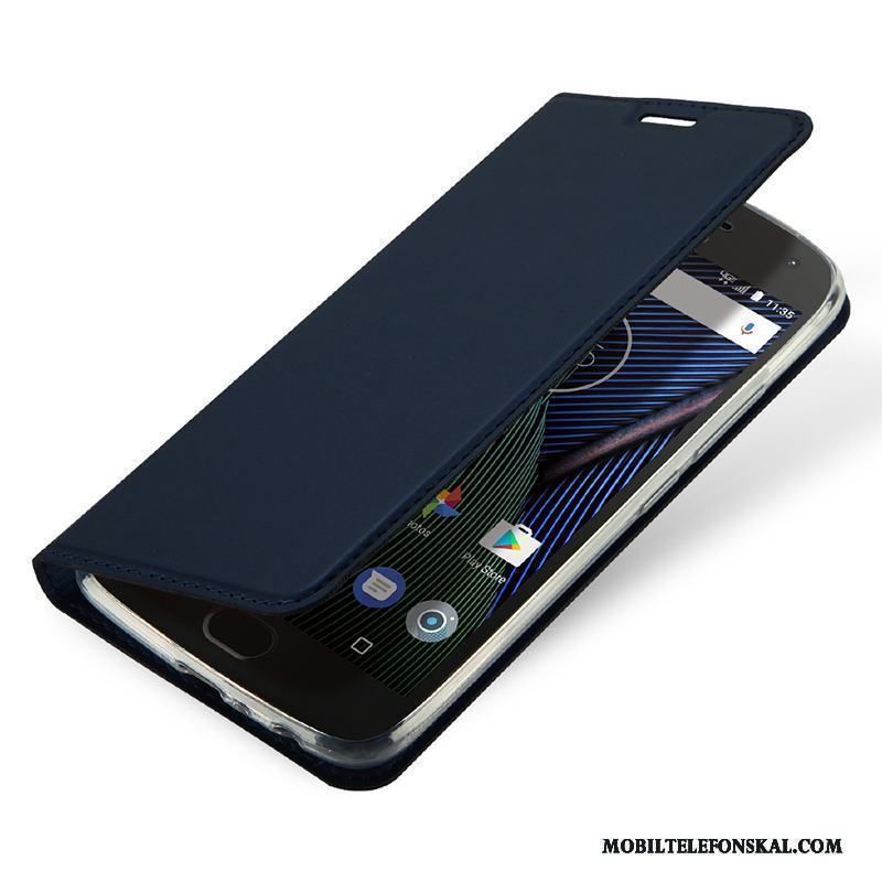 Moto G5 Skydd Mobil Telefon Skal Telefon Rosa Läderfodral Täcka