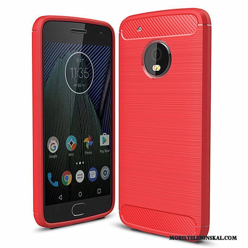 Moto G5 Skydd Silikon Mjuk Skal Kostfiber Fodral Telefon