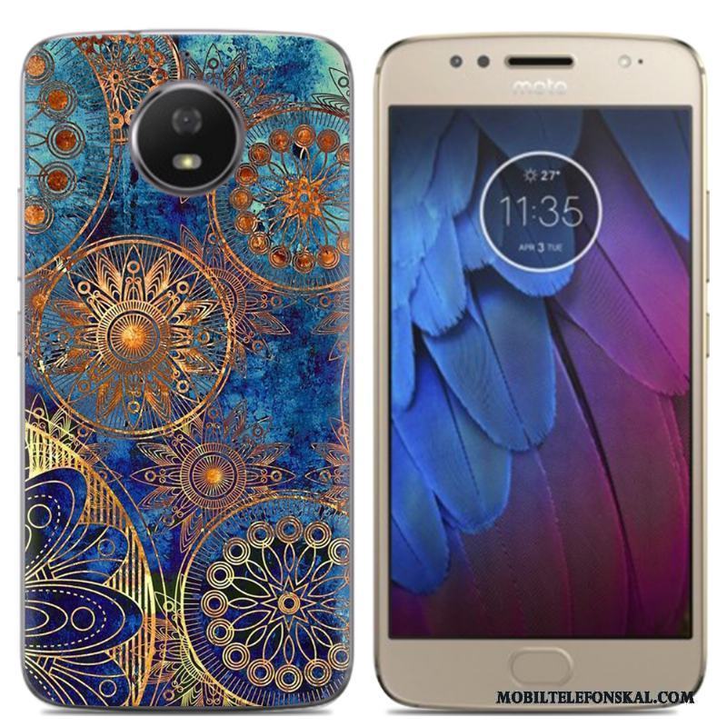 Moto G5 Skydd Skal Mjuk Fodral Gul Enkel Mobil Telefon