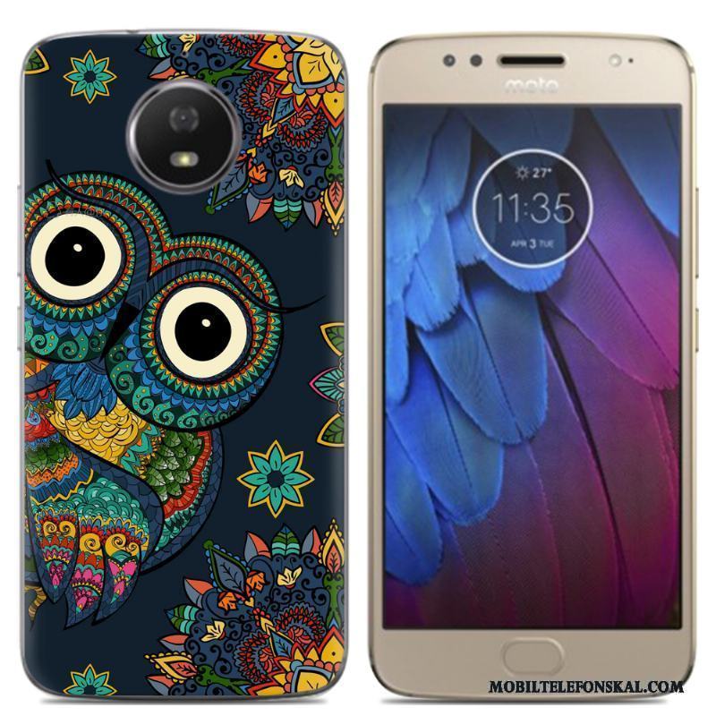 Moto G5 Skydd Skal Mjuk Fodral Gul Enkel Mobil Telefon