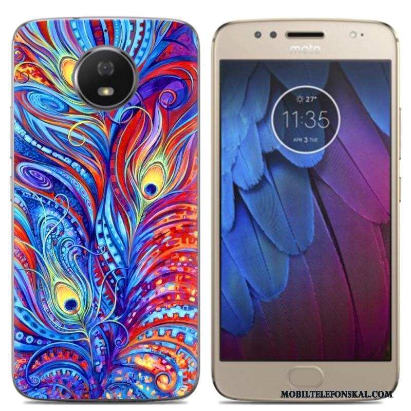 Moto G5 Skydd Skal Mjuk Fodral Gul Enkel Mobil Telefon