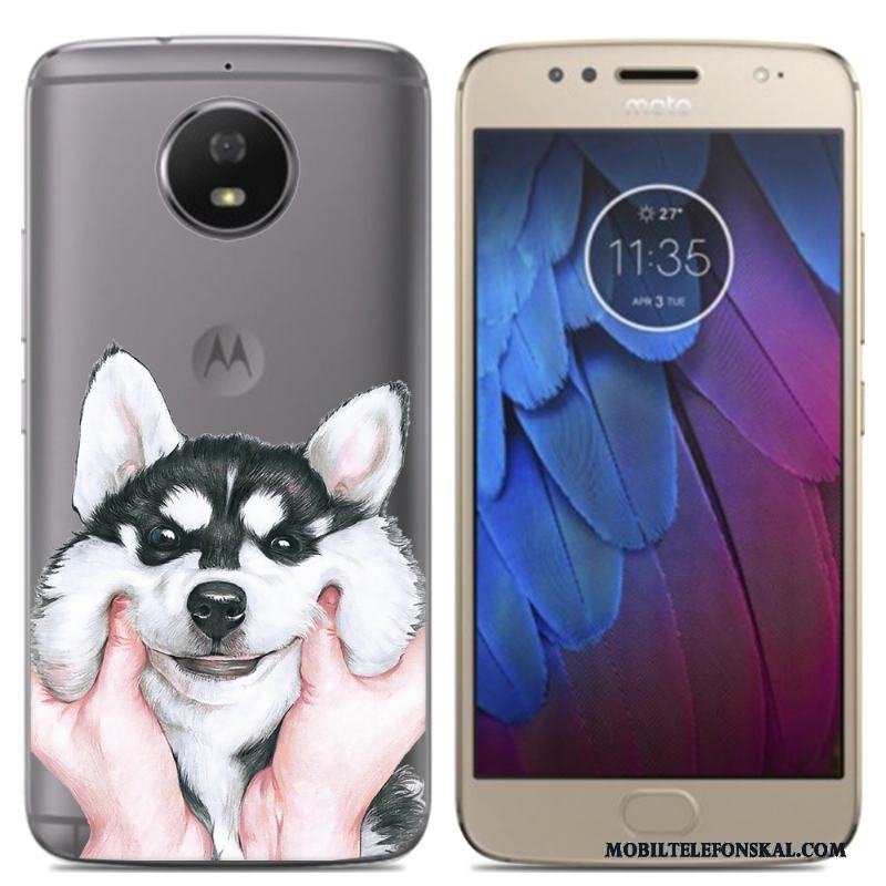 Moto G5 Skydd Skal Mjuk Fodral Gul Enkel Mobil Telefon