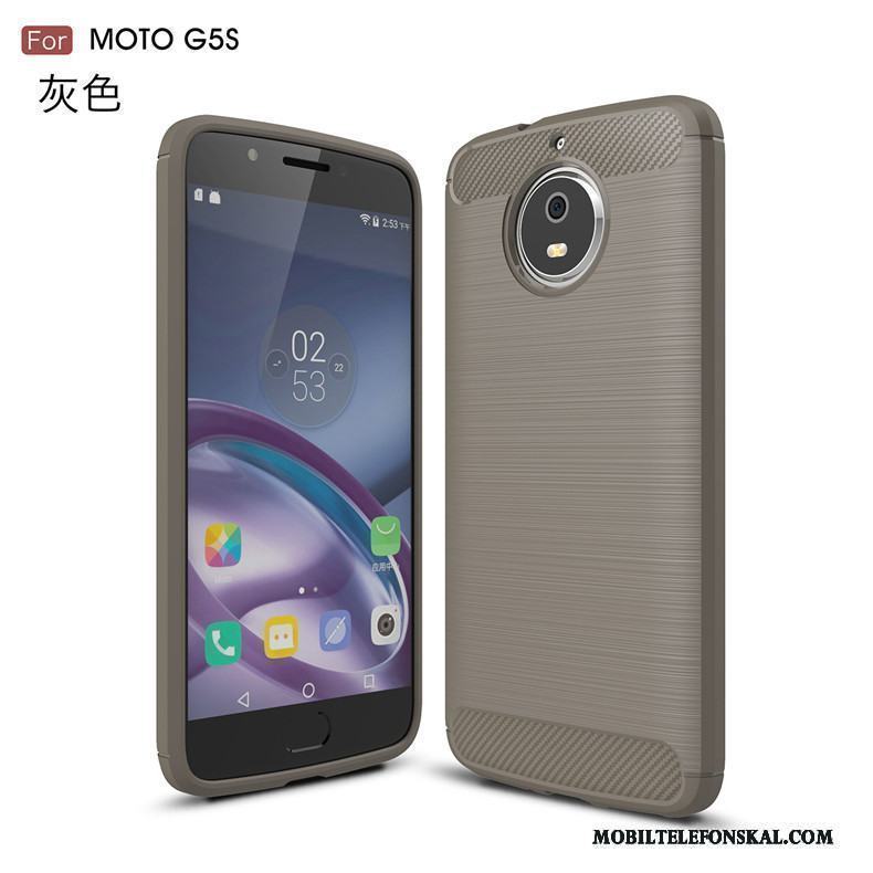 Moto G5s Fallskydd Silikon Skal Telefon Fodral Mjuk Kostfiber Silke