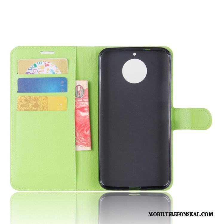 Moto G5s Skal Mobil Telefon Grön Fodral Skydd Plånbok Kort Läderfodral