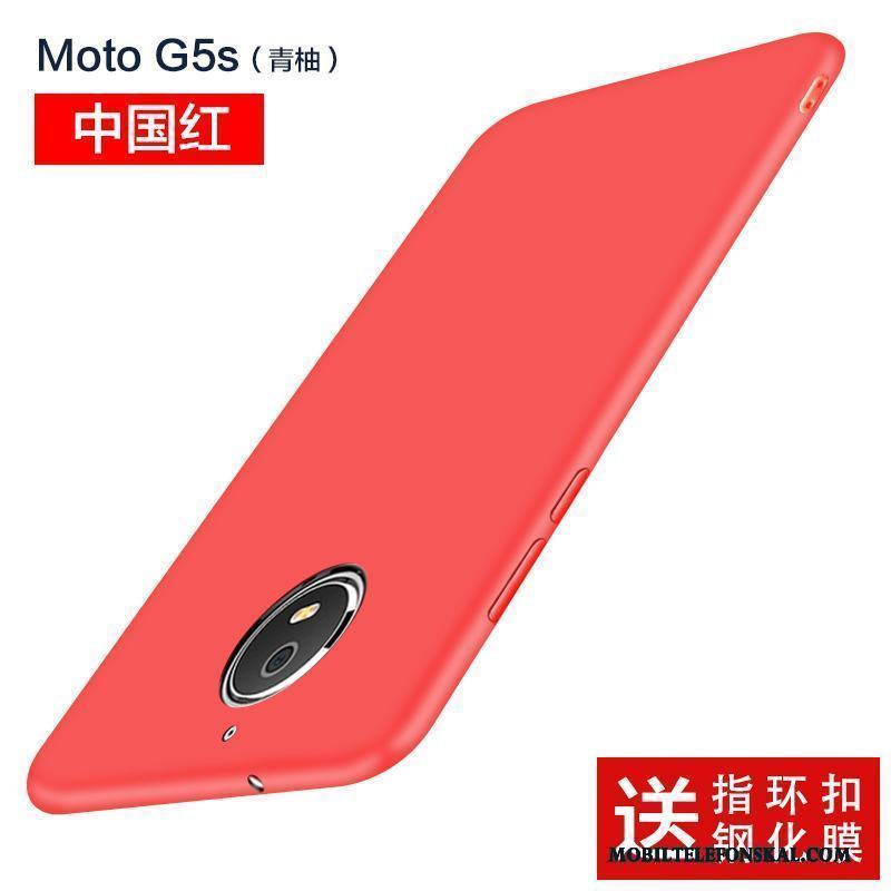 Moto G5s Skal Telefon Skydd Grön Rosa Silikon Fallskydd Nubuck