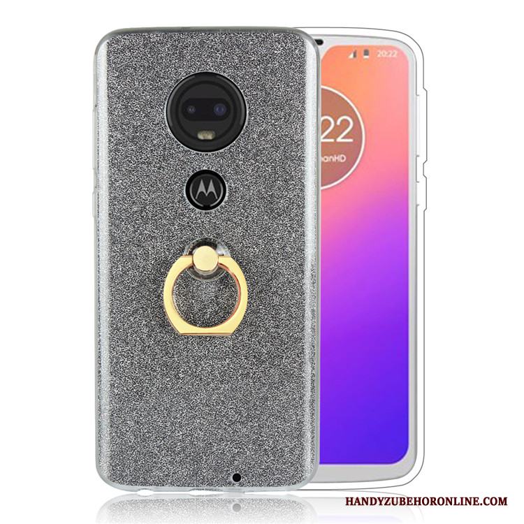 Moto G7 Business Vit Enkel Skydd Skal Telefon Pulver Ring